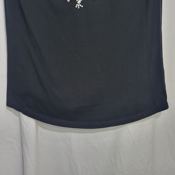 Zara Small Sleeveless Beaded Bat Goth Whimsigoth Vampire Witchy Top Blouse - Picture 4 of 10